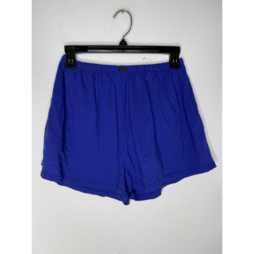 Lunya Organic Pima Cotton Sleep In Bed Shorts Blue Size S Luxury Loungewear Cozy